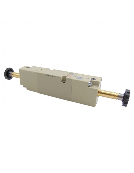 Pneumatic solenoid valve 5/3 assisted pressure centers series 70 on base - Metal Work - ADAJUSA