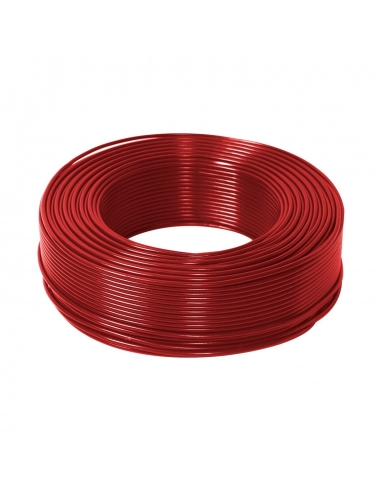 1 bobine de 25 mètres de fil électrique rouge souple en section 0,75mm 