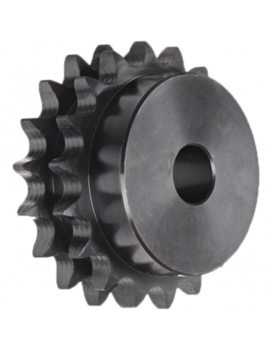 Double sprockets for roller chain 3/8 x 7/32 06B-2 DIN8187 - ISO R606 - ADAJUSA
