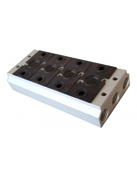 Base multipla per 1/2 valvole a 5 vie Mindman serie 460 - ADAJUSA