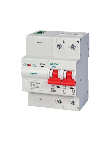 Permanent surge protector and undervoltage IGA 2x20A automatic rearmament Vigivolt toscano Adajusa