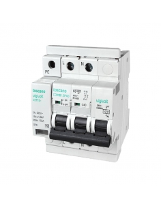 Protector transient and permanent surges + IGA 2x63A 10kA Vigivolt toscano Adajusa