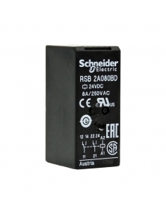 Relè 2 contatti 24Vdc 8A RSB serie SCHNEIDER | ADAJUSA | prezzo 2