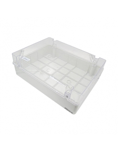 Plastic box 400x300x130mm smooth transparent lid