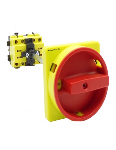 Switch disconnector 4 poles red 63A cabinet bottom shaft 300mm - Giovenzana