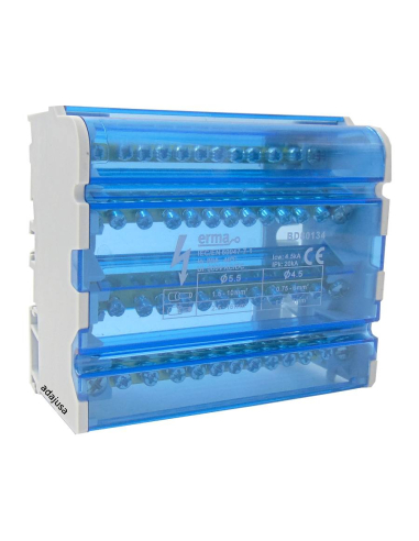 Distributore di connessione tetrapolare 13 uscite 80A Adajusa