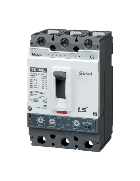 Three-pole molded case circuit breaker 3x160A electronic regulation Adajusa