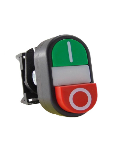 Double button head green luminous red PPDL - Giovenzana