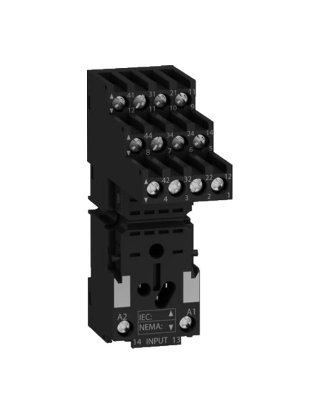 Base for 4-contact relay SERIE RXM - SCHNEIDER