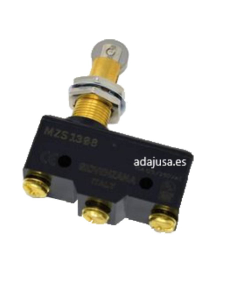 Microinterruttore a pulsante MZS1308 a pistone con rullo testa filettata - Giovenzana