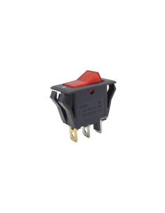 Interruttore rosso luminoso 16A-250V 13,5x28mm Serie Tes | Adajusa