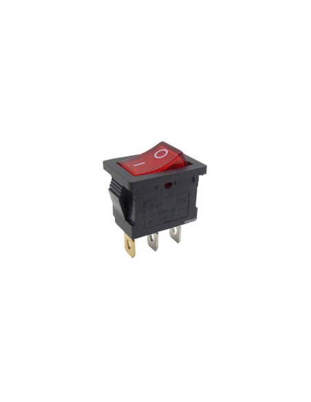 Interruttore rosso luminoso 16A-250V 19,2x13mm Serie Tes | Adajusa
