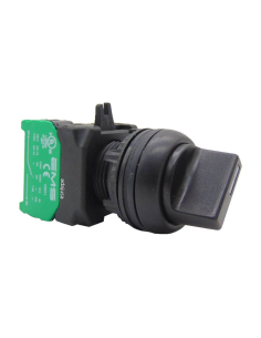 Black selector 2 positions -45+45 open contact (NO) complete - EMS