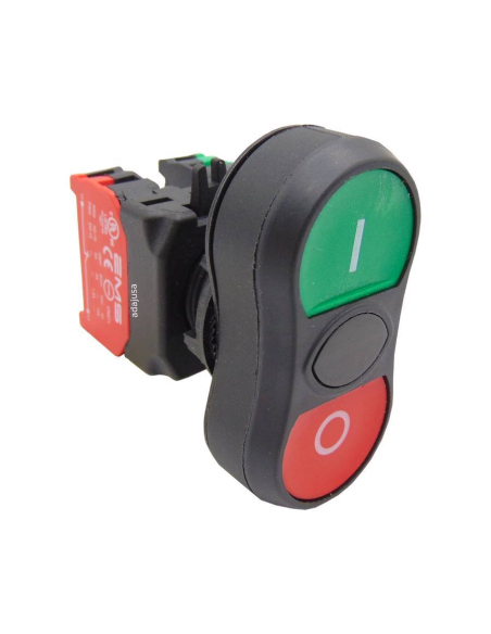 Doppio pulsante verde rosso contatto aperto e completamente chiuso - EMS