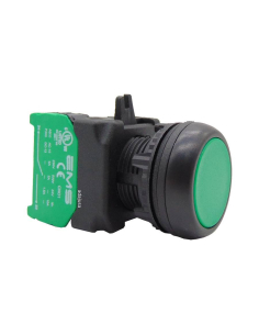 Pulsante verde contatto aperto (NO) completo - EMS