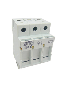 Fuse holder base 3 poles 8x32 20A for DIN rail mounting price| ADAJUSA | price 2