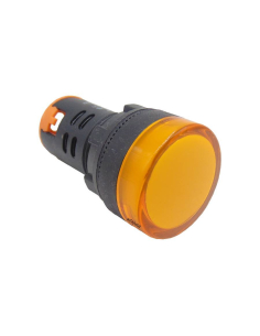 Pilota multiled giallo (ambra) 12 Vdc o Vac 22mm