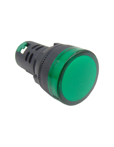 Pilota multiled verde 12 Vdc o Vac 22mm