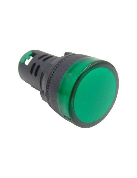 Pilota multiled verde 12 Vdc o Vac 22mm