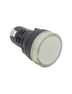 White multiled pilot 230 Vac 22mm