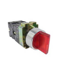 Selettore a luce rossa 3 posizioni full metal 2 contatti 1NA+1NC