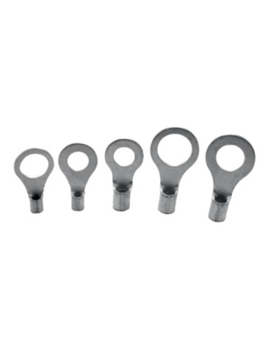 Bag of 10mm non-insulated round cable lugs for 4-6mm2 cable