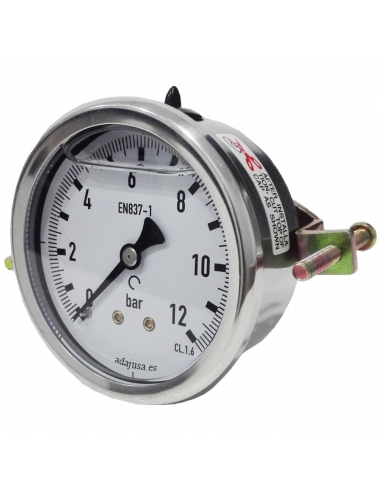 Manometro per pannello da 63mm con supporto - Metal Work - ADAJUSA