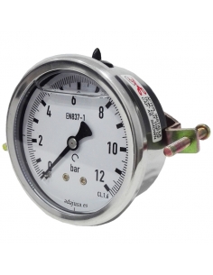 Manometro per pannello da 63mm con supporto - Metal Work - ADAJUSA