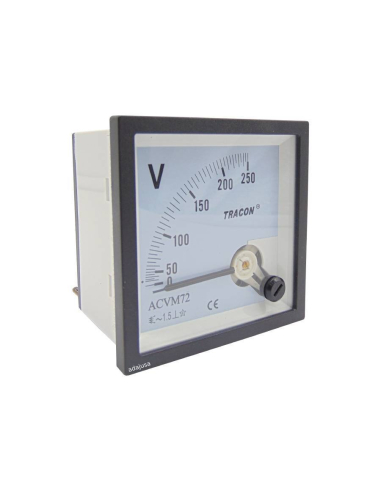 Voltmeter 0-250 Vac 72x72