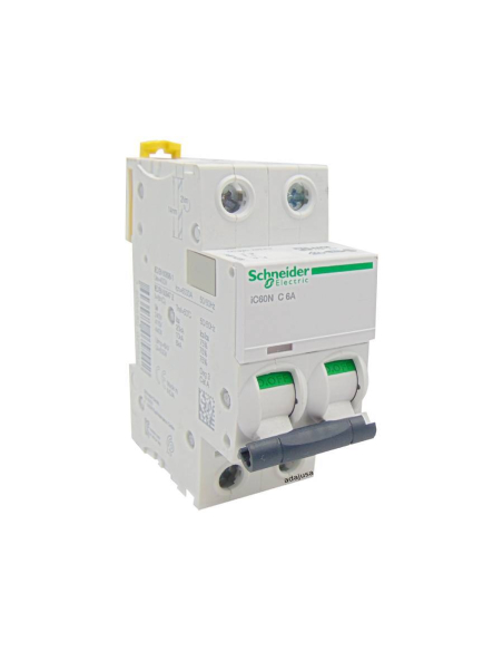 Interruttore 2 poli 6A (2x6A) IC60N C 6kA - Schneider