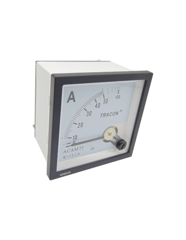 Ammeter for direct measurement 0-50 A 72x72