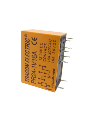 Miniature relay 1 contact 12Vdc 16A PR12-1V16A | ADAJUSA : price