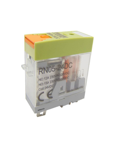 Miniature relay 230Vac 1 contact 12A with luminous indication
