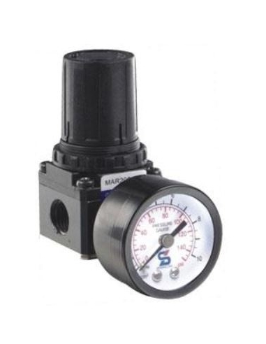 PG- 40 MINDMAN MAR200-8A-C with 1 Mpa Pressure gauge & L Bracket Regulator 