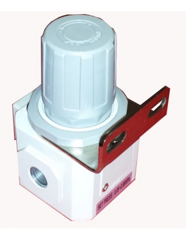 Regolatore di pressione 1/4 metallo e manometro - Mindman