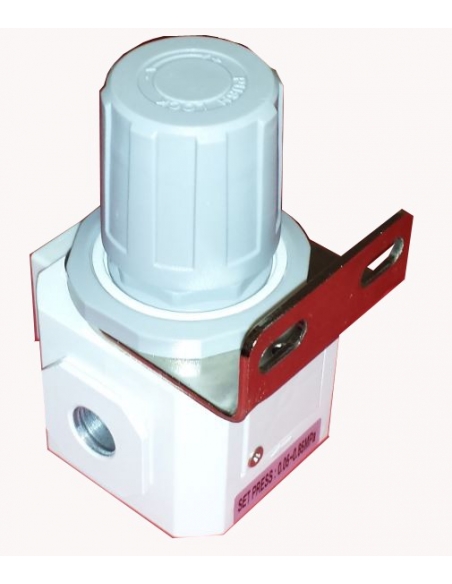 Regolatore di pressione 1/4 metallo e manometro - Mindman