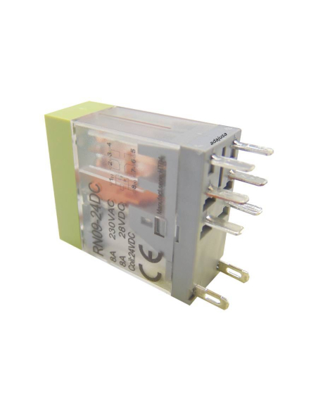 Relè miniaturizzato 2 contatti 12Vcc 8A RN09-12DC | ADAJUSA : prezzo