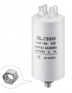 Single-phase permanent capacitor motor 45uF 450Vac CBB with terminals | ADAJUSA | price