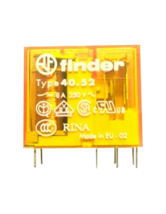 Relè miniaturizzato 2 contatti 230Vac 8A 40.52.8.230 FINDER ADAJUSA | prezzo 2