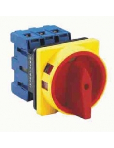 Interruptor trifasico 25A Mando rojo y amarillo
