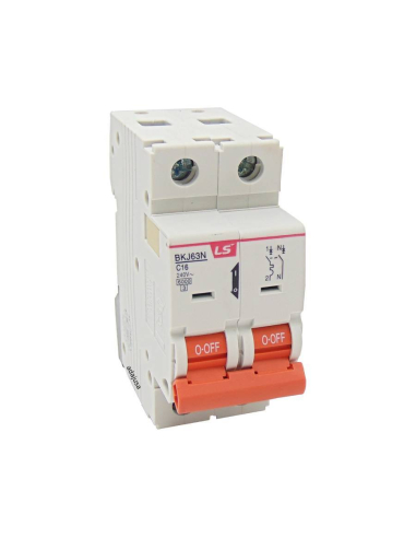 MCB circuit breaker 1 Neutral Pole 16A -  LS