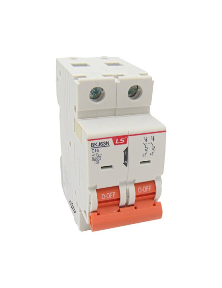 MCB circuit breaker switch 2 poles 16A curve C BKN 2P LS | ADAJUSA