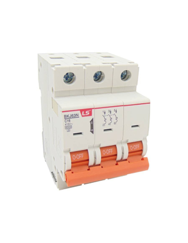 MCB circuit breaker 3 poles 25A (3x25A) Curve C -  LS