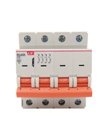 Magnetothermal switch 4 poles 25A curve C BKN 4P LS | ADAJUSA | price