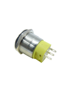 Interruttore a pulsante antivandalo NO NC, ottone nichelato - 16 mm √ Adajusa 2