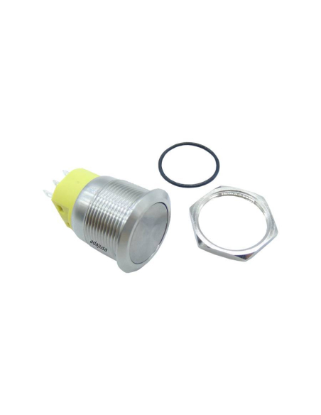 Vandal-proof push-button switch NO NC, nickel-plated brass - 22mm √ Adajusa
