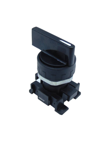 Black 2-position long cam selector with spring-return - black Aignep