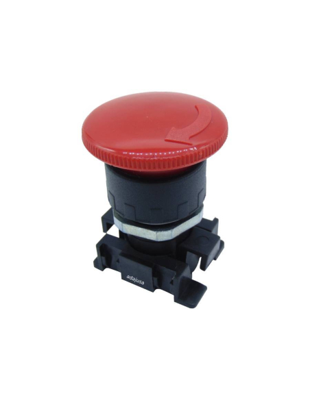 Emergency stop button with lock Valve: 3/2 NO side fittings Ø 4 mm- ADAJUSA