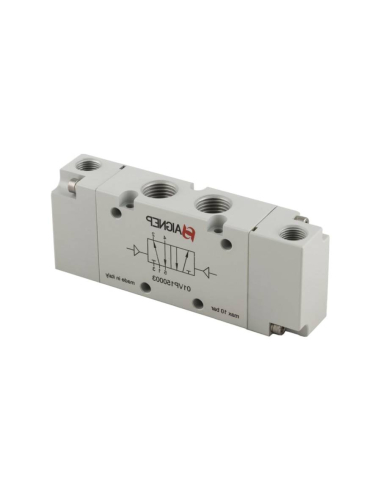 Pneumatic valve 1/8 5 way 3 positions closed centers - Aignep