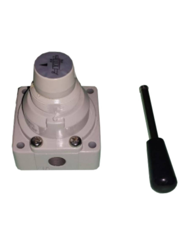 1/8 4-way valve 3 positions lever MVHC-201-4H-6A centers exhaust | ADAJUSA
